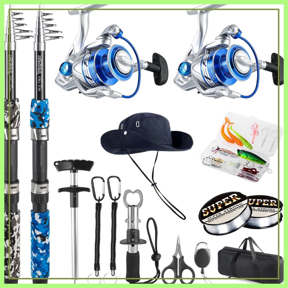 6.9ft Telescopic Fishing Rod a - مراجعة Reel Bag وسعره