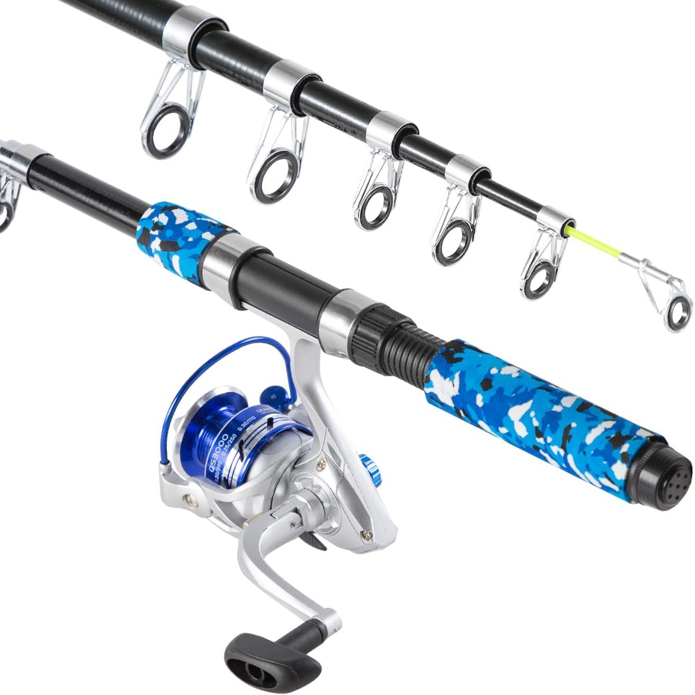 6.9ft Telescopic Fishing Rod a - مراجعة Reel Bag وسعره