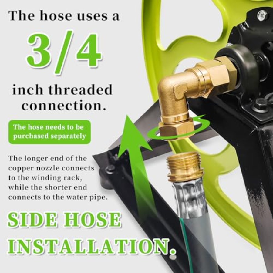 Stainless Steel Garden Hose Re - مراجعة Reel Handle وسعره