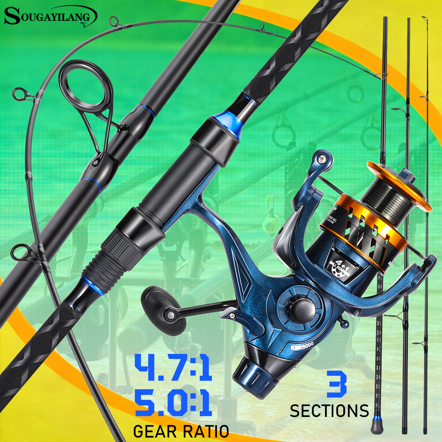 Sougayilang 3 Sections Surf Fi - مراجعة Surf Reel وسعره