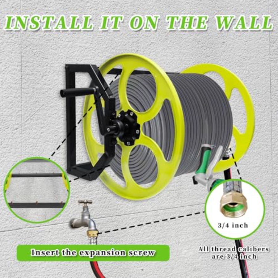 Heavy Duty Garden Hose Reel wi - مراجعة Reel Handle وسعره