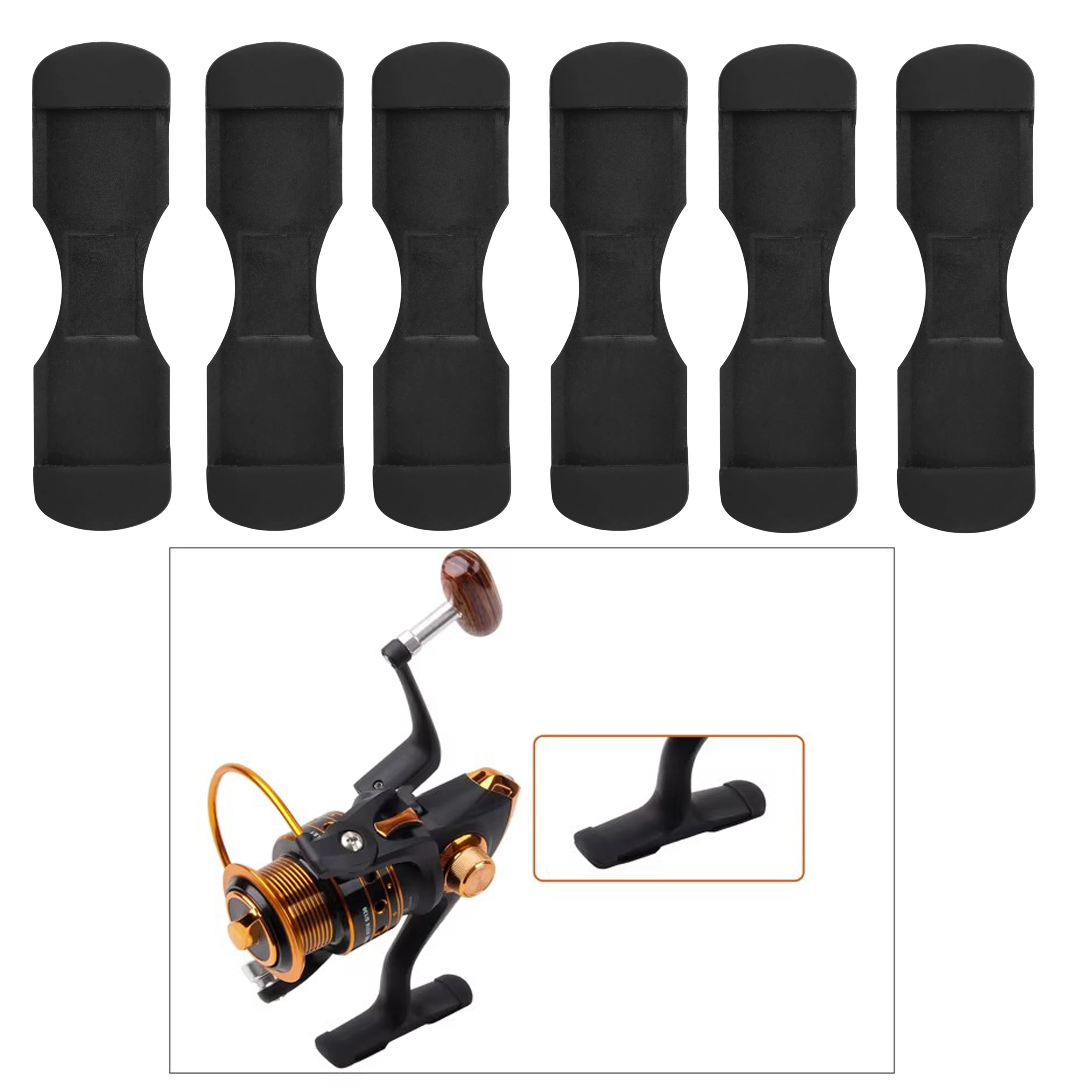 6pcs Black Rubber Fishing Reel - مراجعة Trolling Reel وسعره