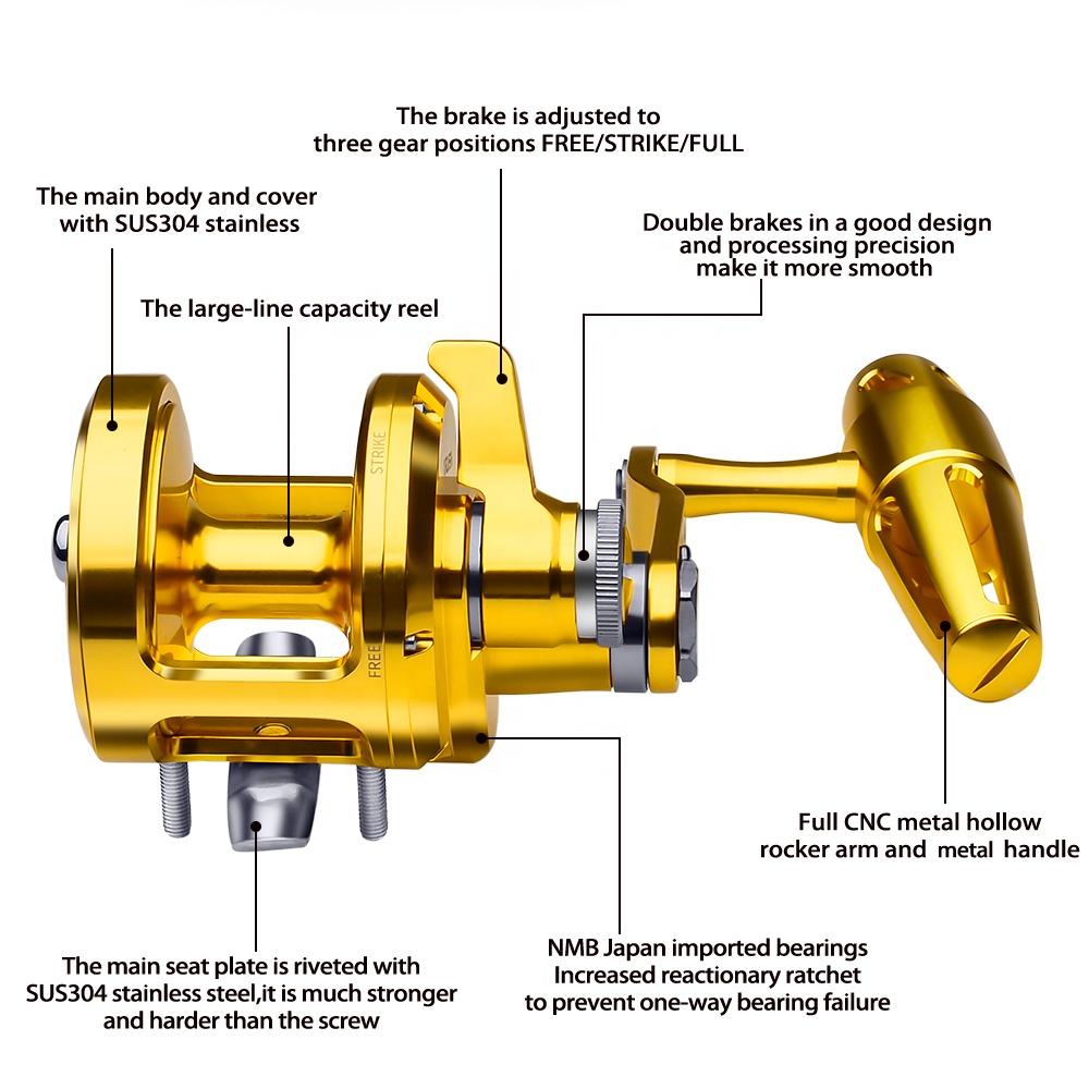 PRO BEROS Trolling Reel 5.7:1  - مراجعة Reel Handle وسعره