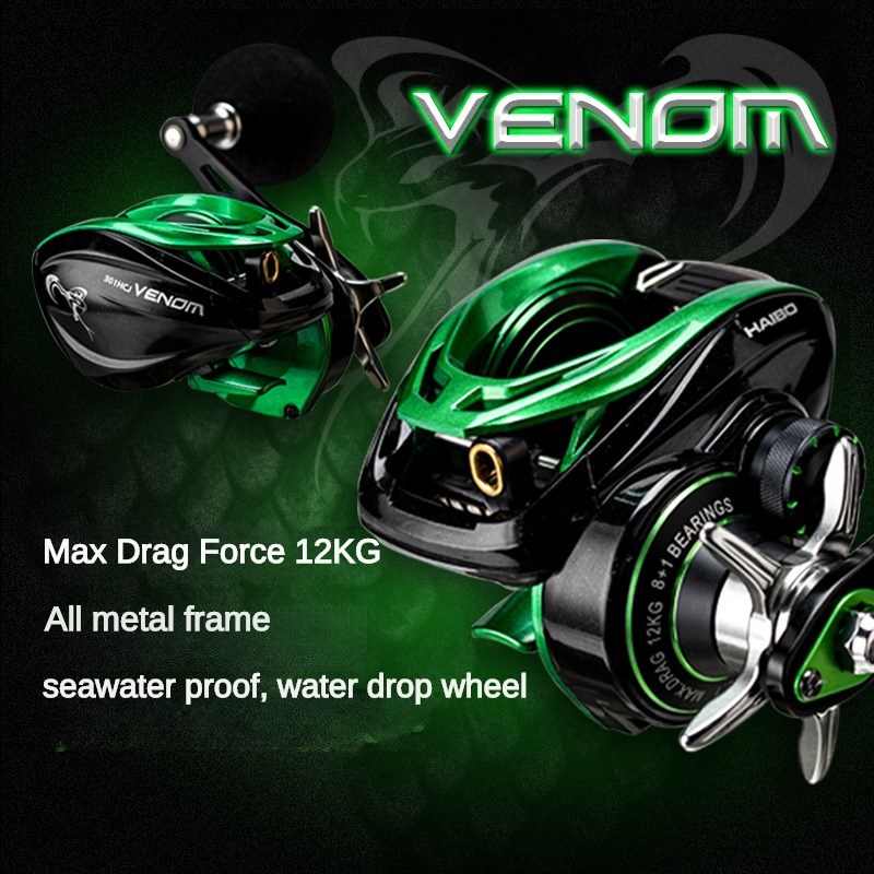 HAIBO VENOM Anti-saltwater Fis - مراجعة Ice Fishing Reel وسعره