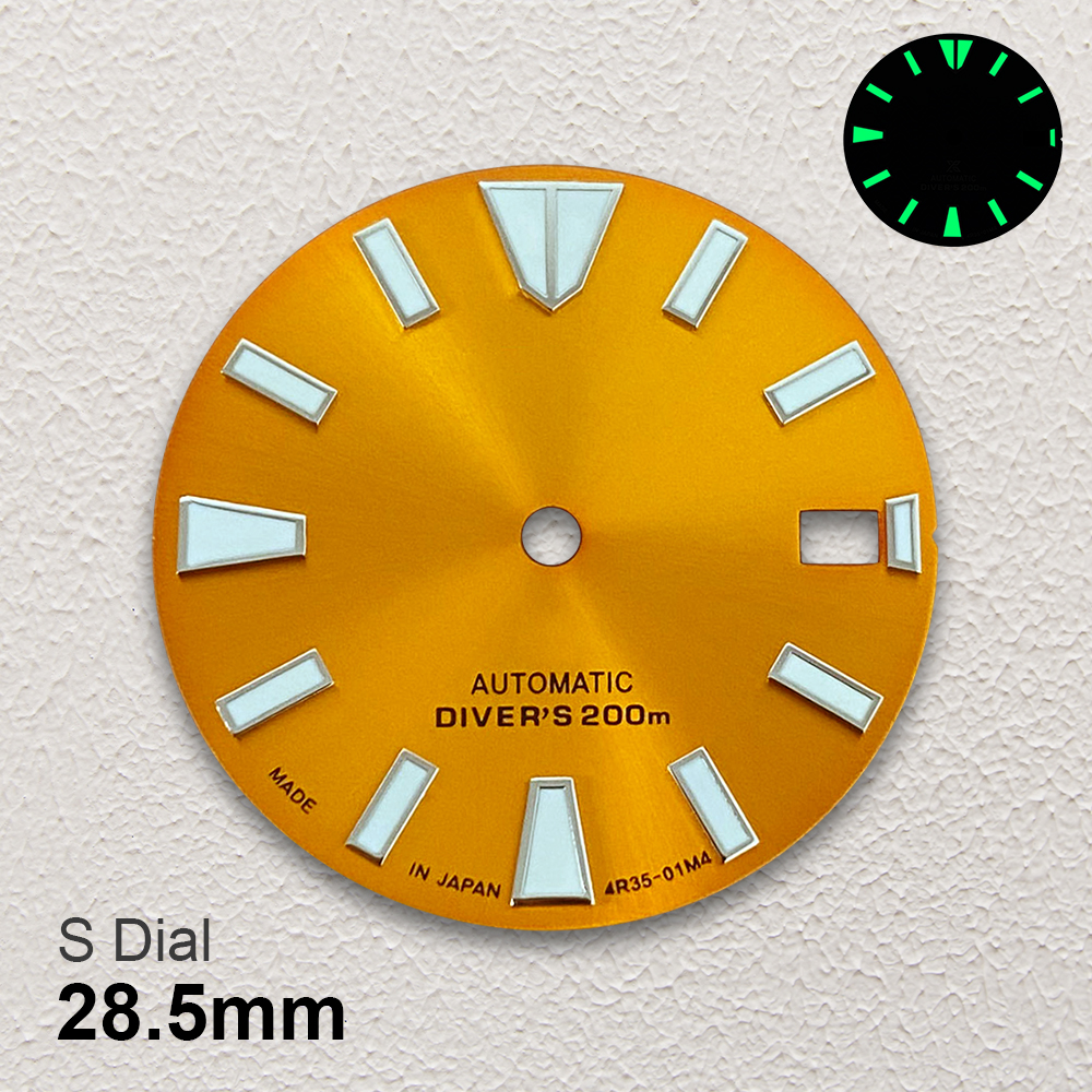 28.5mm S Logo Wave Dial Fit NH - مراجعة Reel Case وسعره