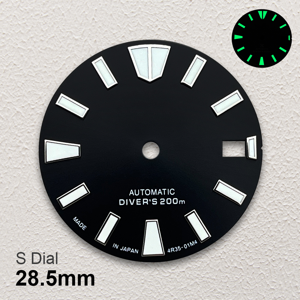 28.5mm S Logo Wave Dial Fit NH - مراجعة Reel Case وسعره