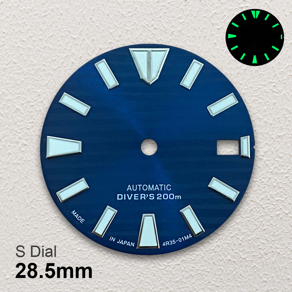 28.5mm S Logo Wave Dial Fit NH - مراجعة Reel Case وسعره