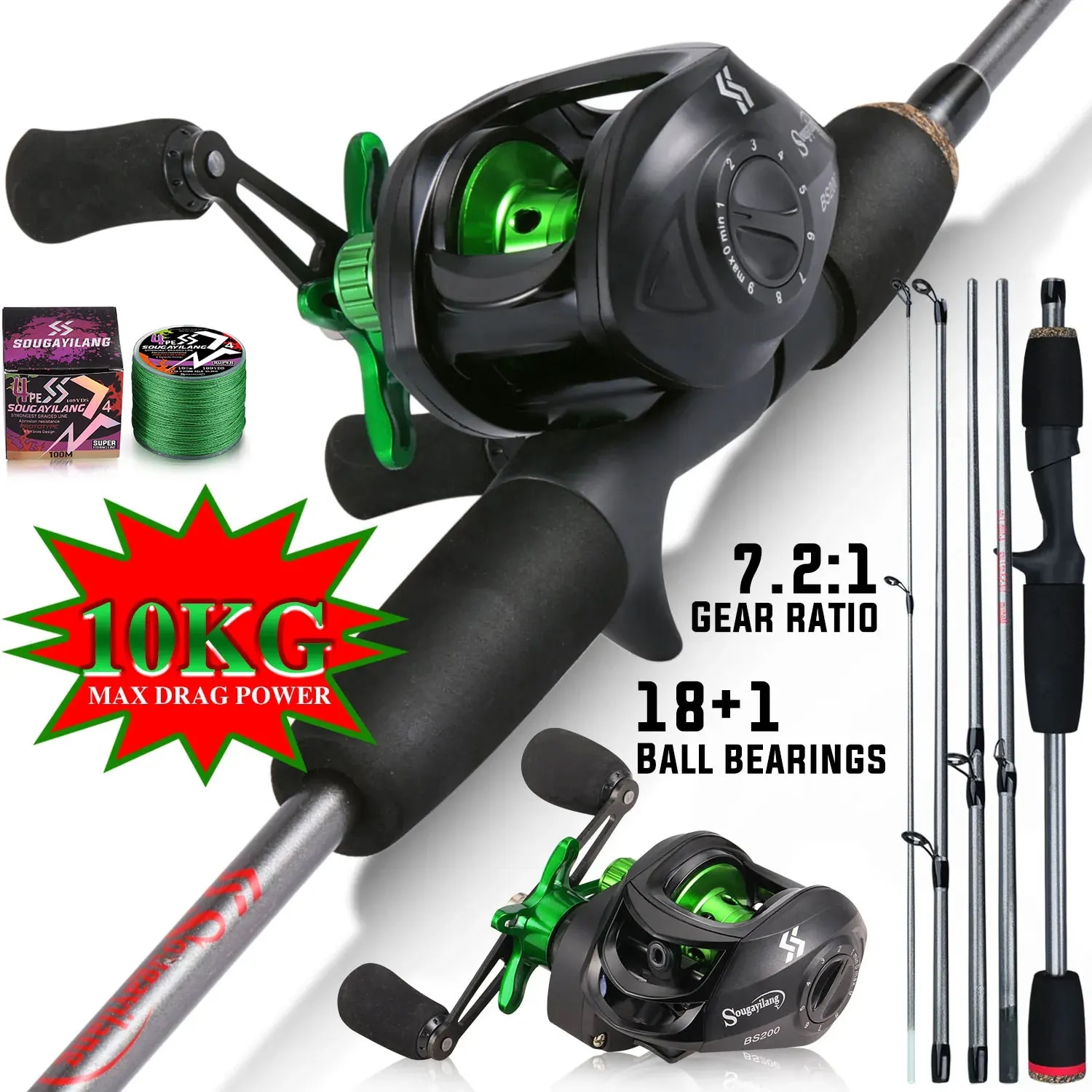 Sougayilang Fishing Rod Combo  - مراجعة Spincast Reel وسعره